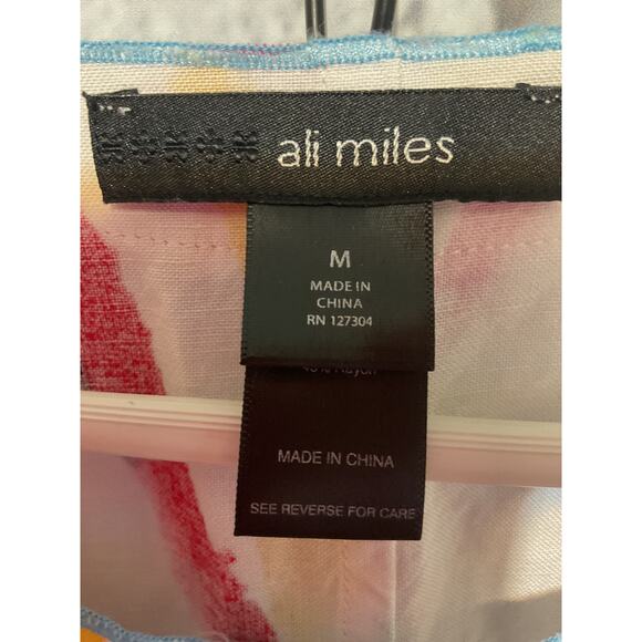Ali Miles Linen Blend Top Size Medium - Picture 4 of 7